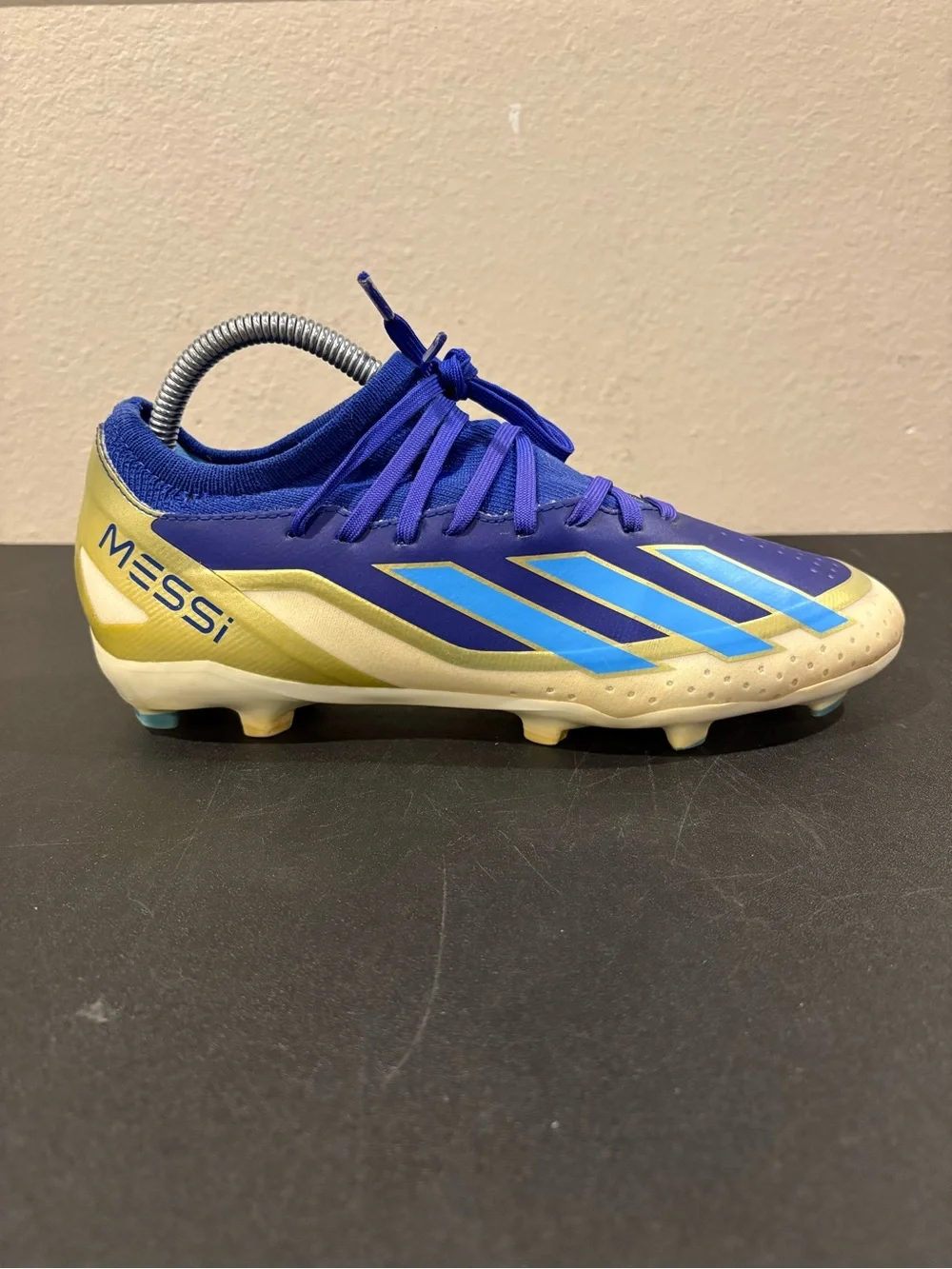Adidas X Crazyfast Messi.3 FG Soccer Cleats Blue Gold White ID0712 Mens Size 7